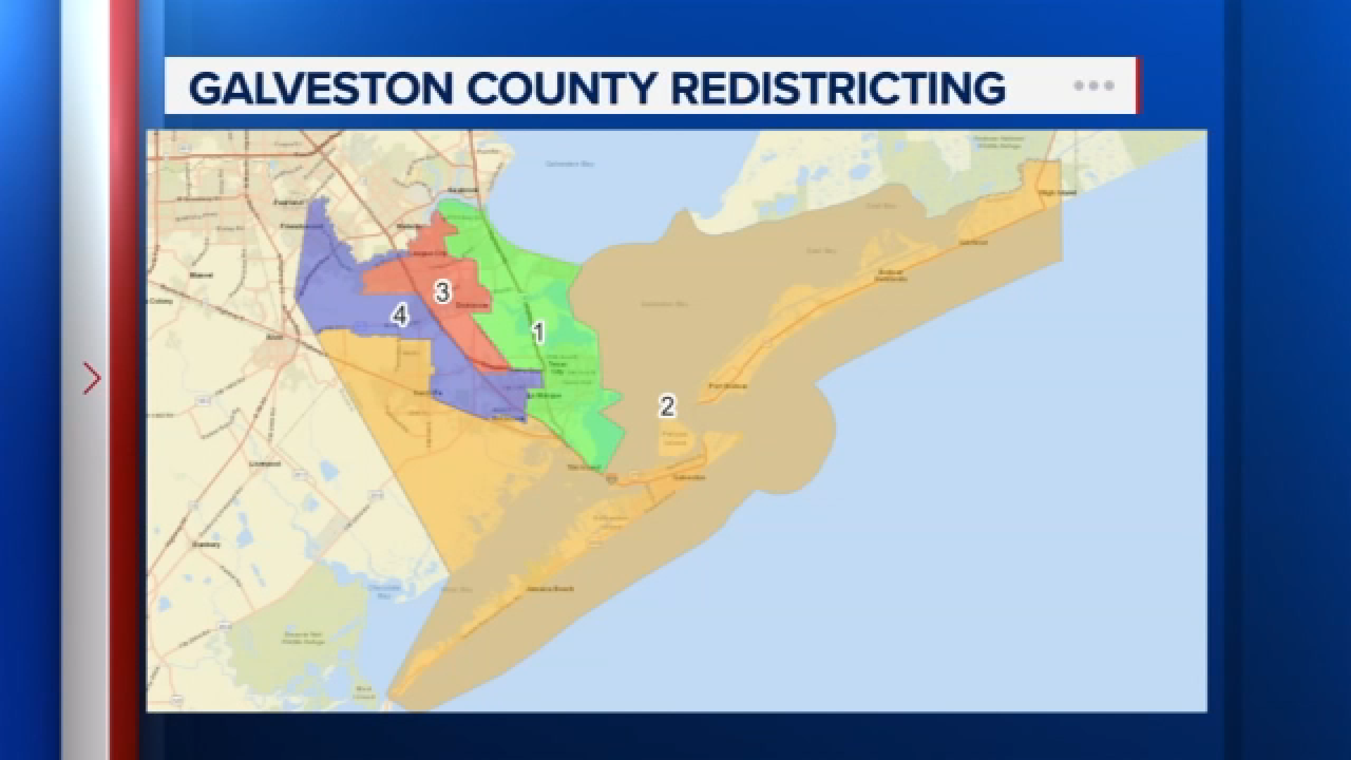 Galveston Co. commissioners unanimously vote for new redistricting map