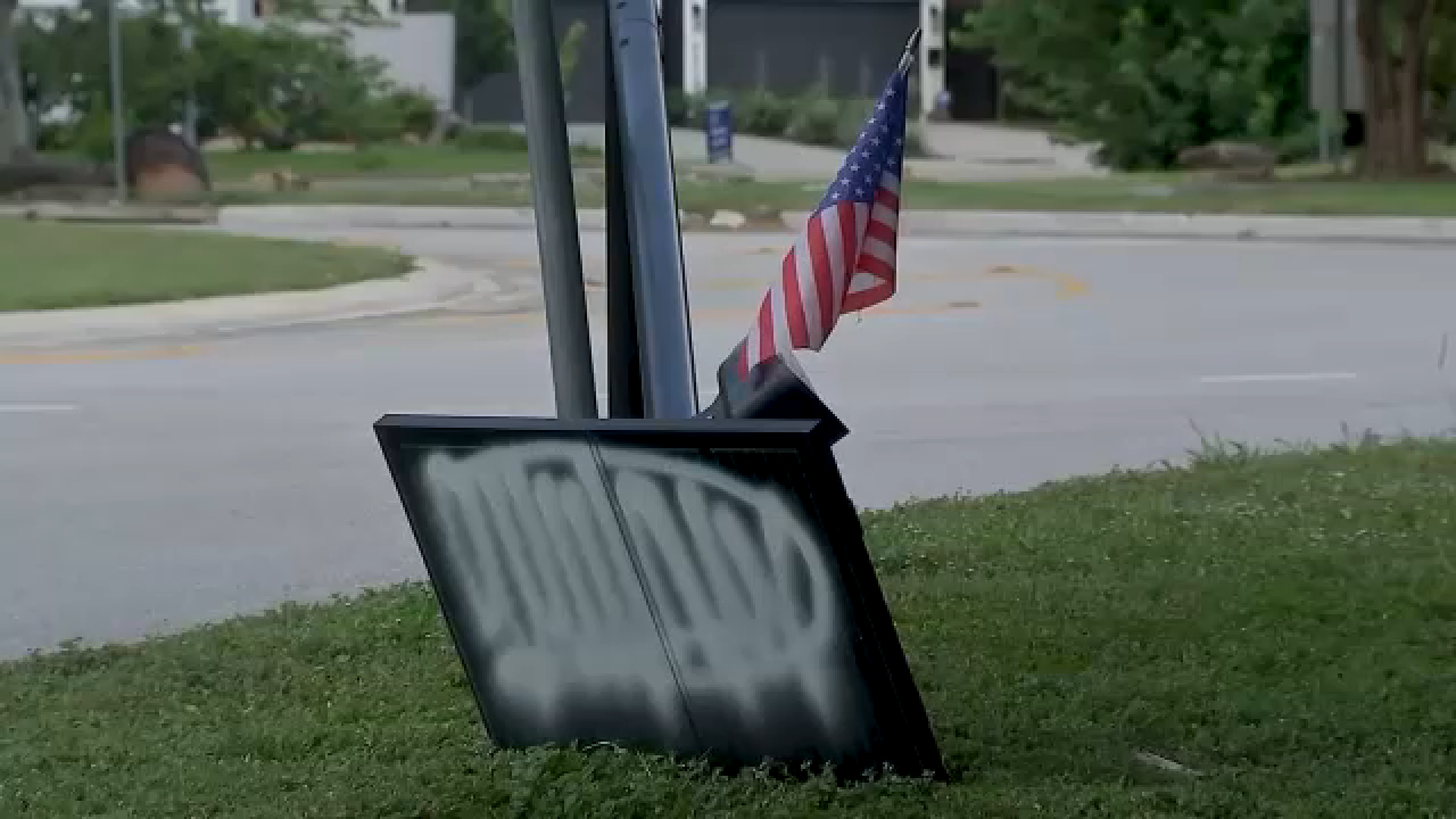 Houston Flock cameras vandalized, cut down and spray-painted near Washington Avenue, police say