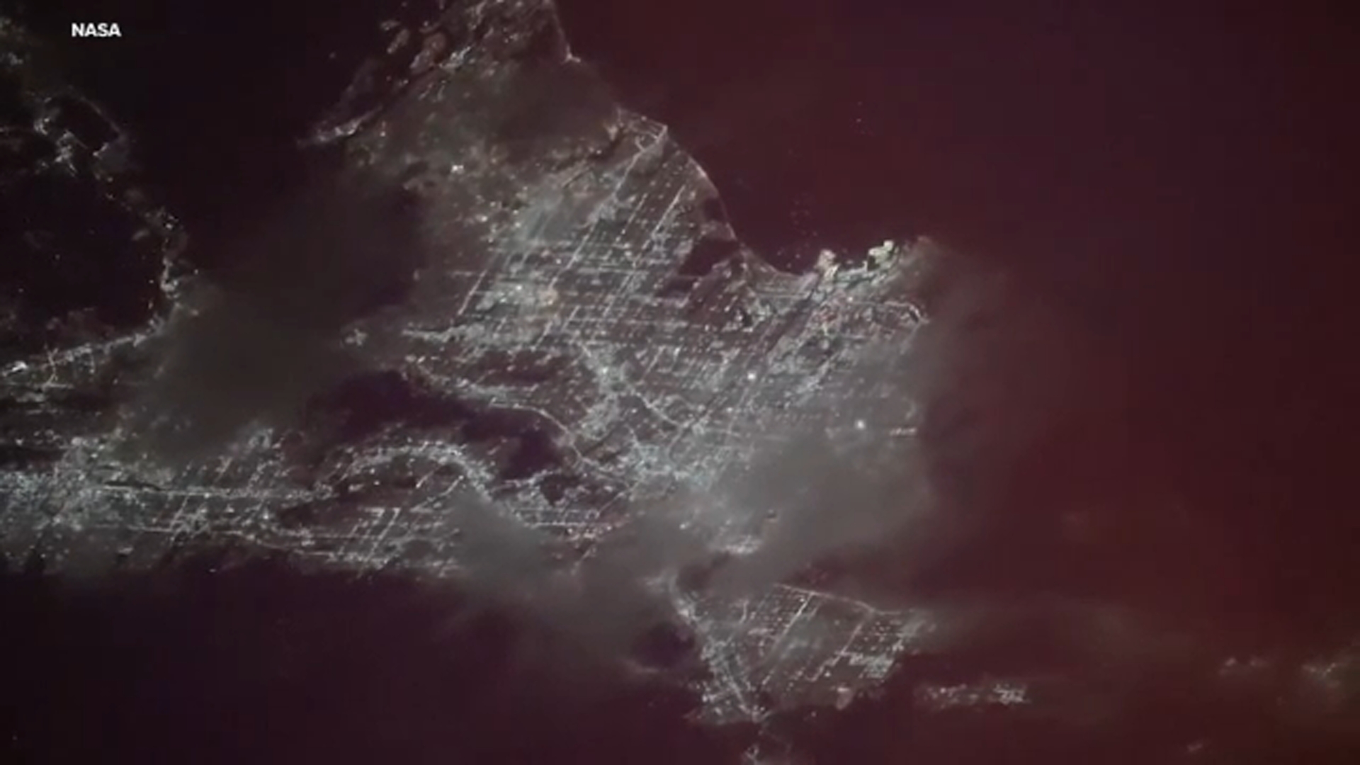 Los Angeles fireworks spotted from space on 4th of July, video shows